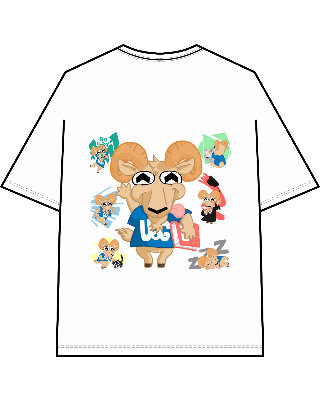 Glossy on campus tee