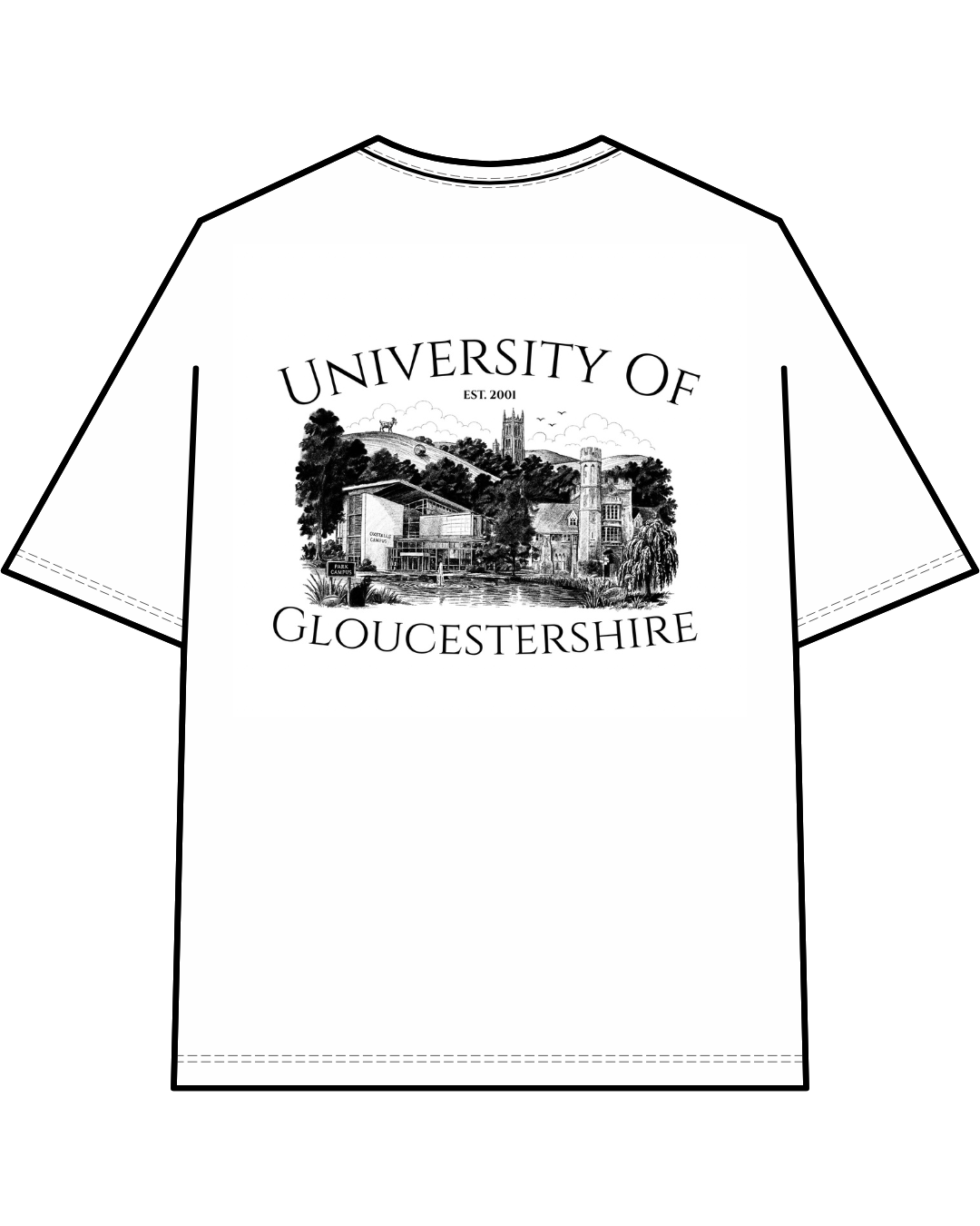 University of Gloucestershire campus tee